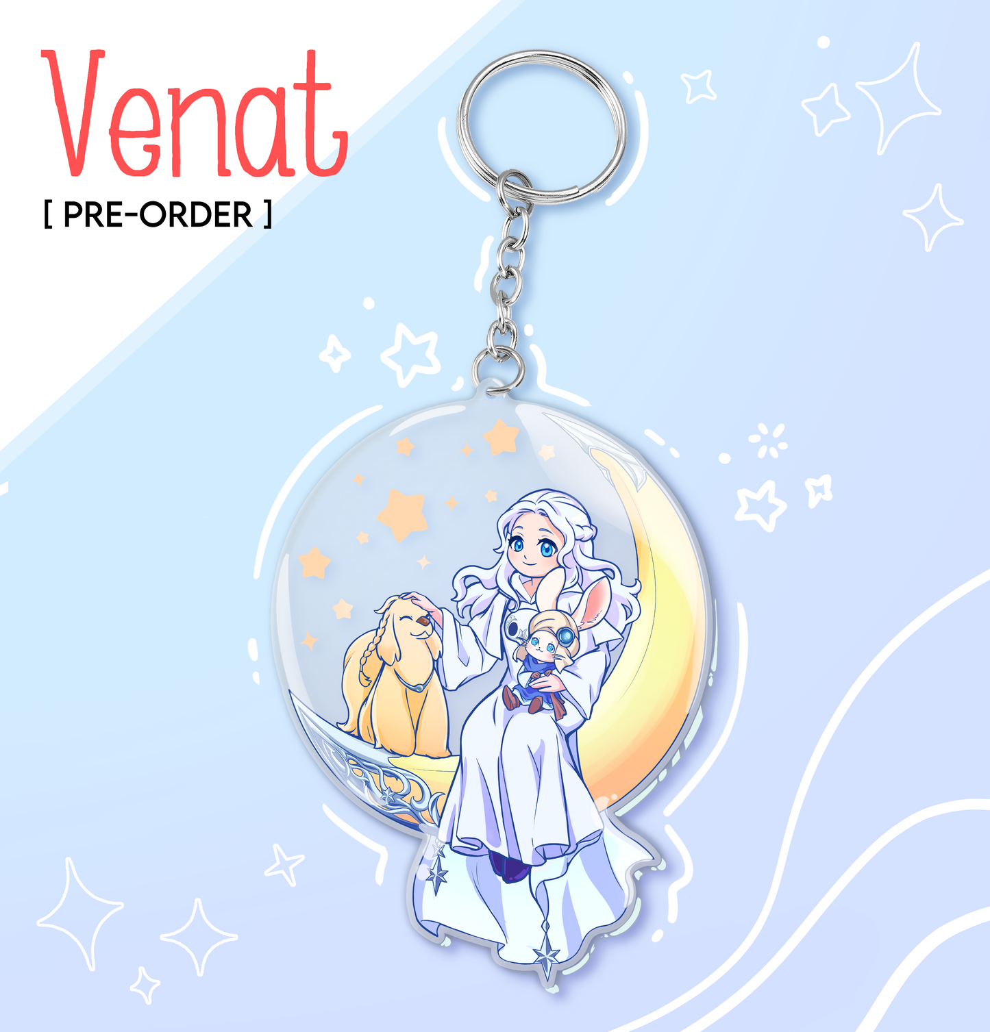 Moon Venat Keychain