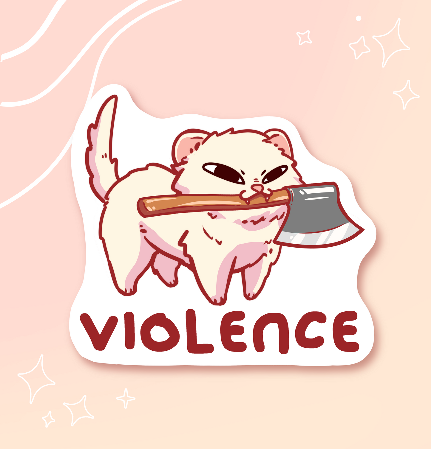 "Violence" Ferret Sticker