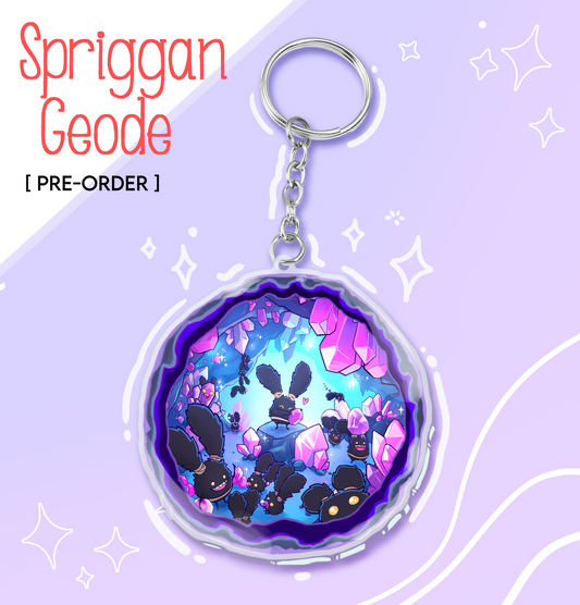 Spriggan Geode Keychain