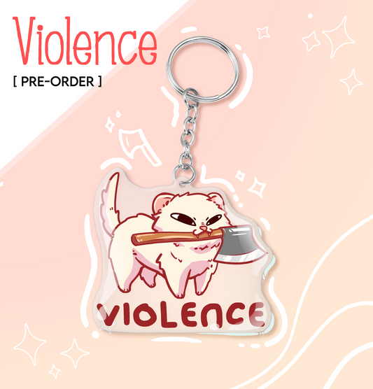 "Violence" Ferret Keychain