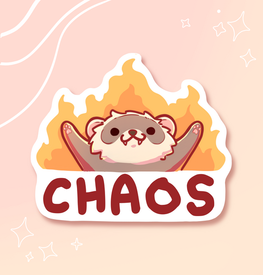 "Chaos" Ferret Sticker